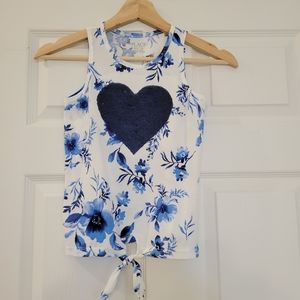 NWOT Sleeveless Girls Flip Sequin Tank, Size 7/8
